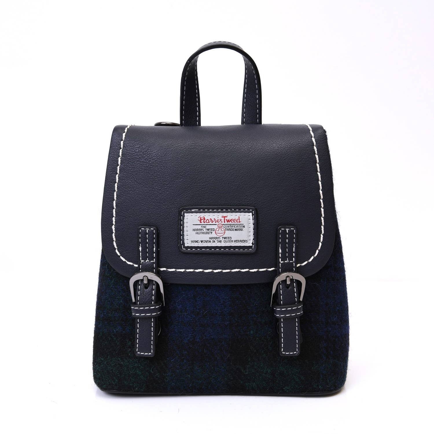 Mini Jura Backpack - Black Herringbone Harris Tweed®